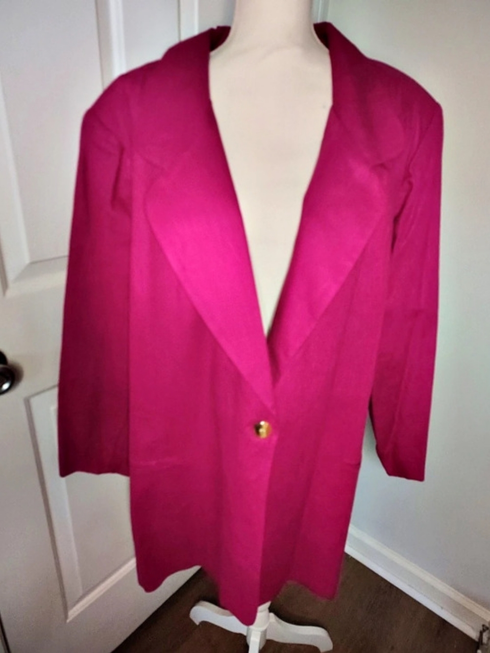 ROAMAN'S Pink Linen Blend Blazer Size C2 Like New